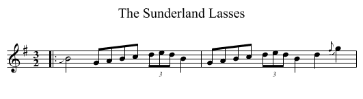 Sunderland Lasses, The  - staff notation