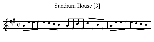 Sundrum House [3] - staff notation