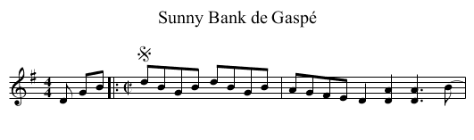 Sunny Bank de Gaspé - staff notation