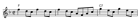 Sunnyside - staff notation