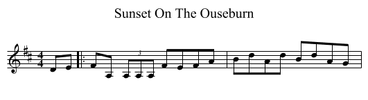 Sunset On The Ouseburn - staff notation