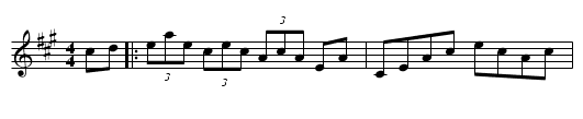 Sunshine Hornpipe - staff notation
