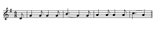 Suo-gân Neli Morgan - staff notation