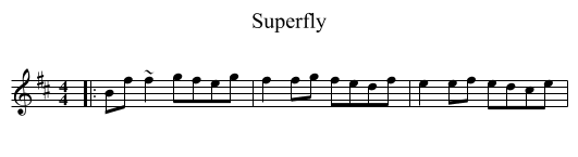 Superfly - staff notation