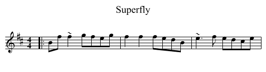 Superfly - staff notation