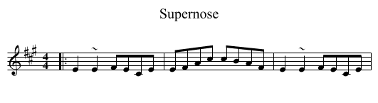 Supernose - staff notation