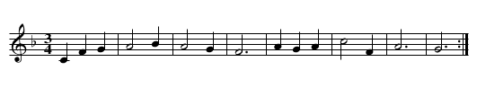 Sur les bords de la rivière - staff notation