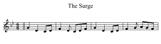 Surge, The  - staff notation