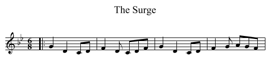 Surge, The  - staff notation