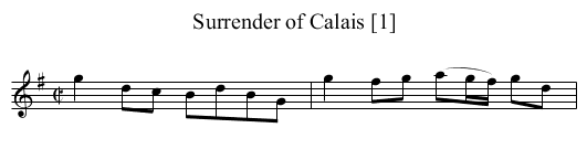 Surrender of Calais [1] - staff notation
