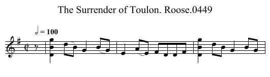 Surrender of Toulon. Roose.0449, The - staff notation