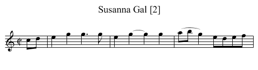 Susanna Gal [2] - staff notation