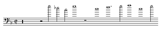 Susanne un jour - staff notation