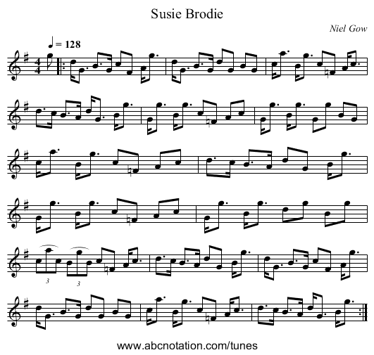Susie Brodie - staff notation