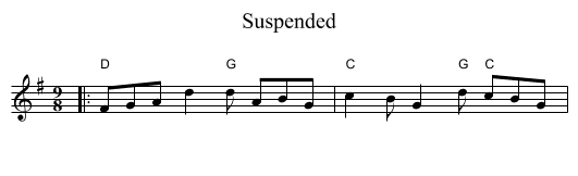 Suspended - staff notation