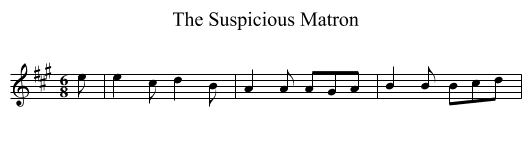 Suspicious Matron, The - staff notation