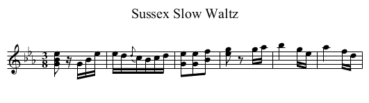 Sussex Slow Waltz - staff notation
