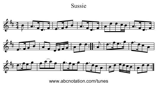 Sussie - staff notation
