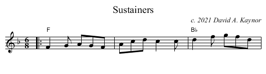 Sustainers - staff notation