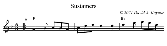 Sustainers - staff notation
