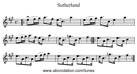 Sutherland - staff notation
