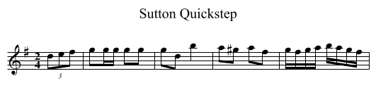 Sutton Quickstep - staff notation