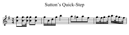 Sutton’s Quick-Step - staff notation
