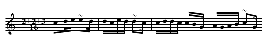 Svatbarska Rachenitsa - staff notation
