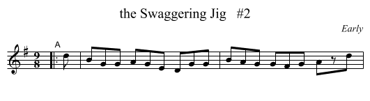 Swaggering Jig   #2, the  - staff notation