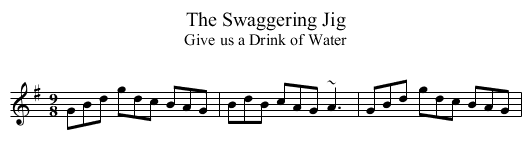 Swaggering Jig, The - staff notation