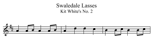 Swaledale Lasses - staff notation