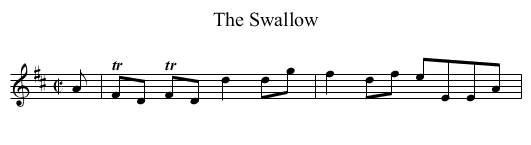 Swallow, The - staff notation