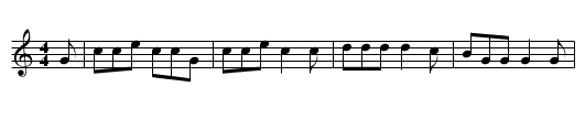 Swallowed a Fly - staff notation