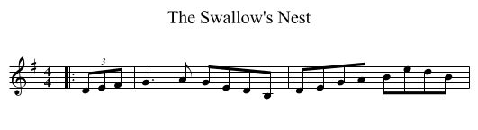 Swallow's Nest, The  - staff notation