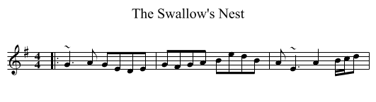 Swallow's Nest, The  - staff notation
