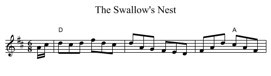 Swallow's Nest, The - staff notation