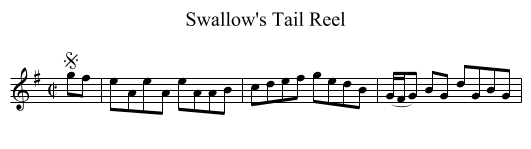 Swallow's Tail Reel - staff notation