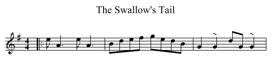 Swallow's Tail, The  - staff notation