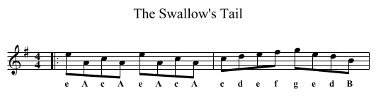 Swallow's Tail, The - staff notation