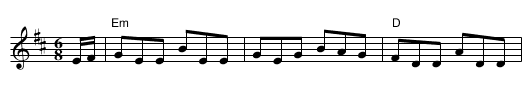 Swallowtail Jig - staff notation