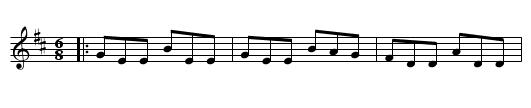 Swallowtail Jig - staff notation