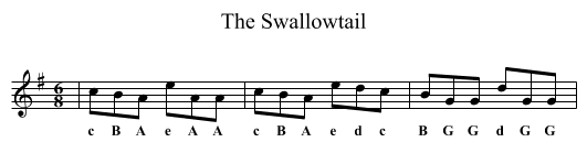 Swallowtail, The - staff notation