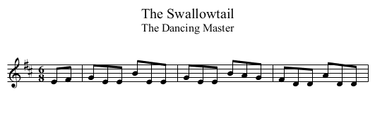 Swallowtail, The - staff notation