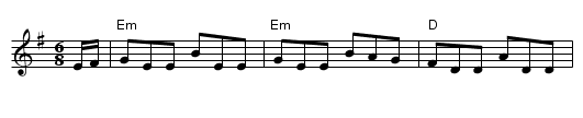 Swallowtail - staff notation
