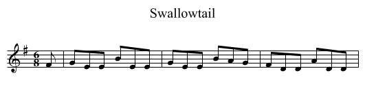 Swallowtail - staff notation
