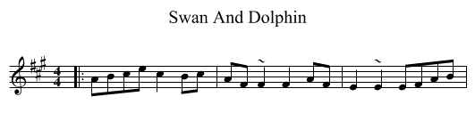 Swan And Dolphin - staff notation
