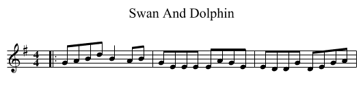 Swan And Dolphin - staff notation