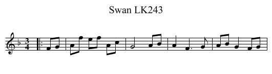 Swan LK243 - staff notation