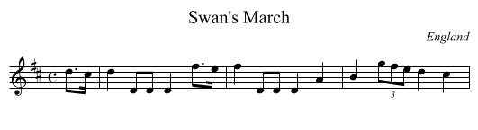 Swan's March - staff notation