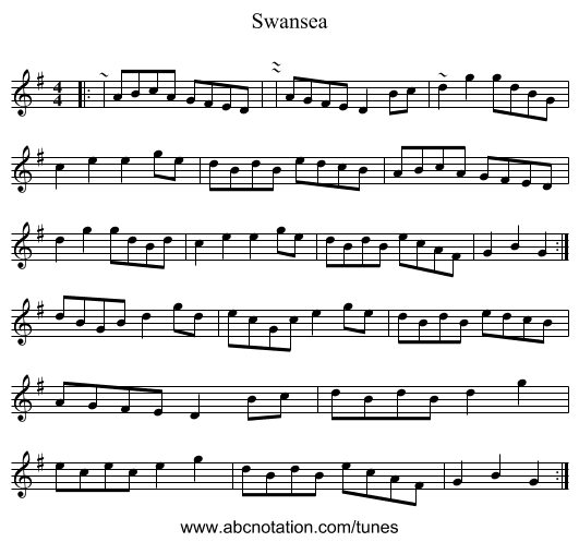 Swansea - staff notation